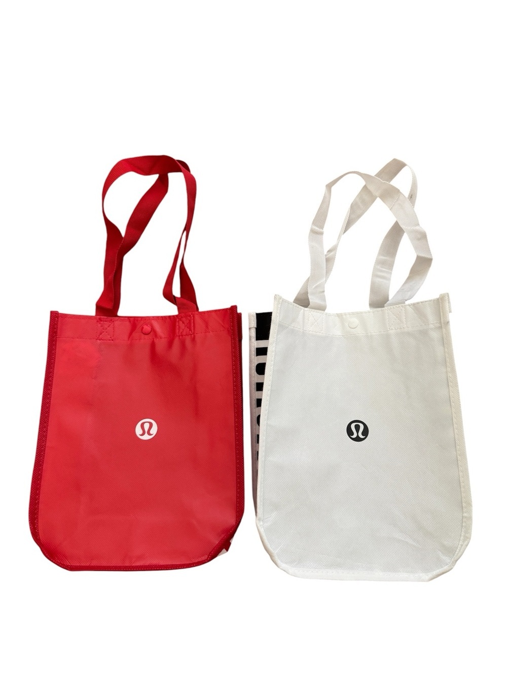 lululemon athletica Red and White Reusable Tote Set